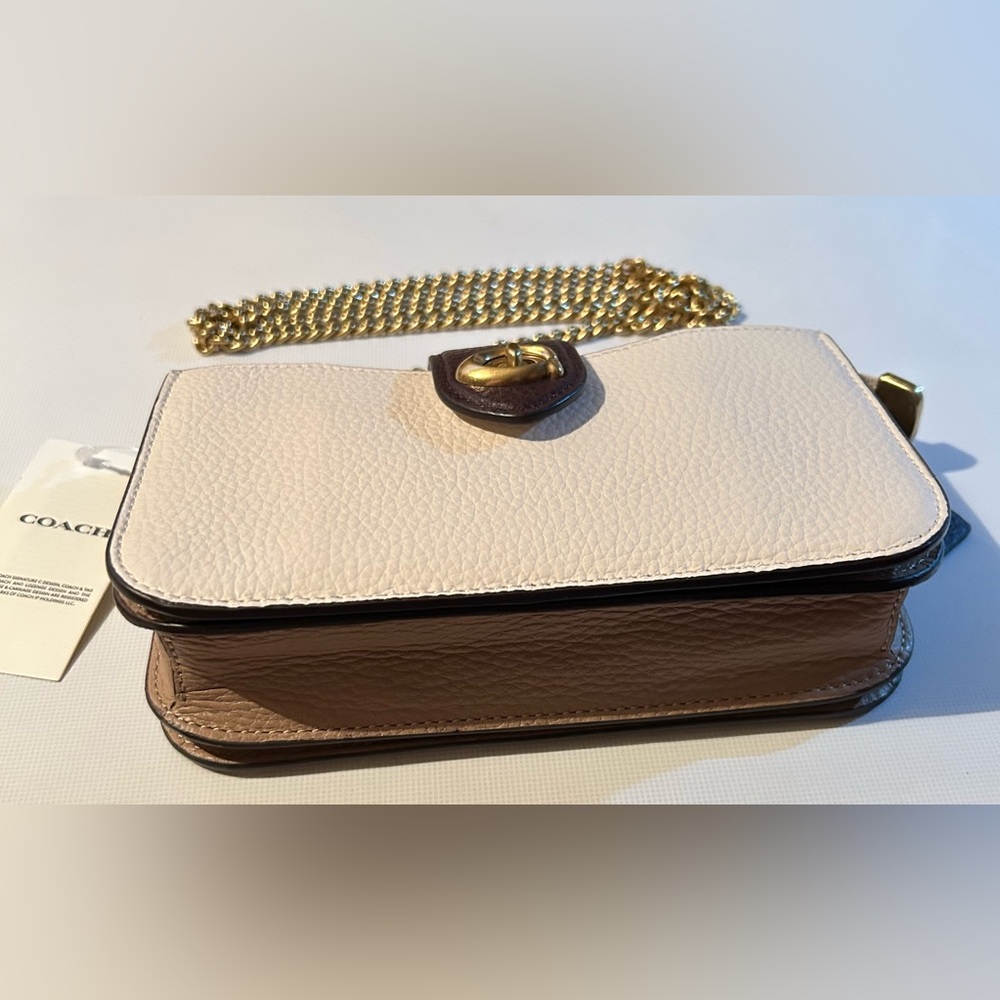 Coach Colorblock Leather Crossbody with Gold Chain - Picture 4 of 5